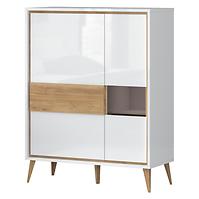 Vitrin Vida-K2S pacific walnut/crystal white