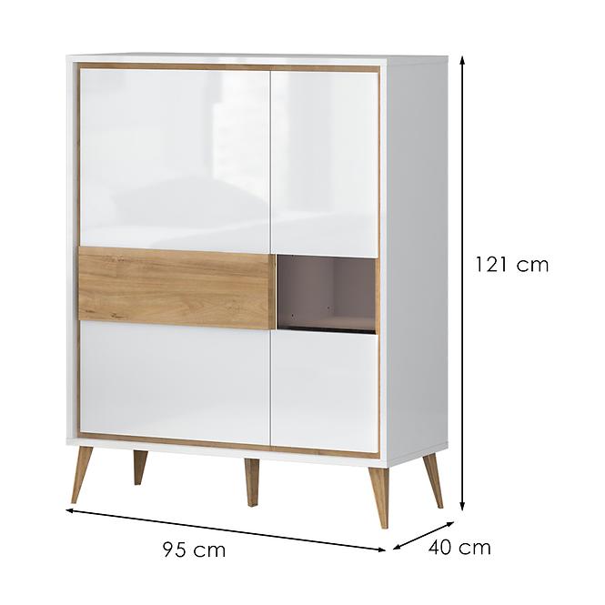 Vitrin Vida-K2S pacific walnut/crystal white