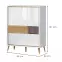 Vitrin Vida-K2S pacific walnut/crystal white,2