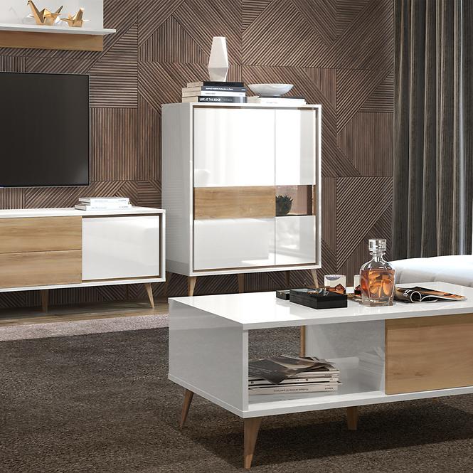 Vitrin Vida-K2S pacific walnut/crystal white