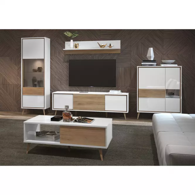 Vitrin Vida-K2S pacific walnut/crystal white