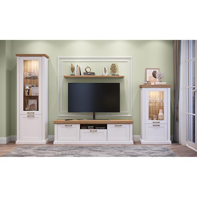 Vitrin Tara V3K1F white/pacific walnut