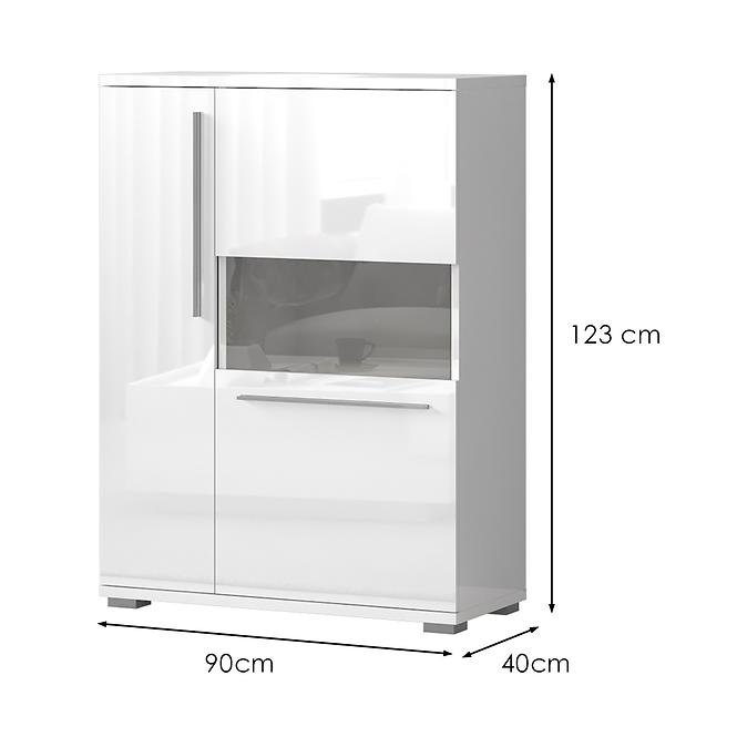 Vitrin Piano V90-2KS/PN-70/KA/70 crystal white