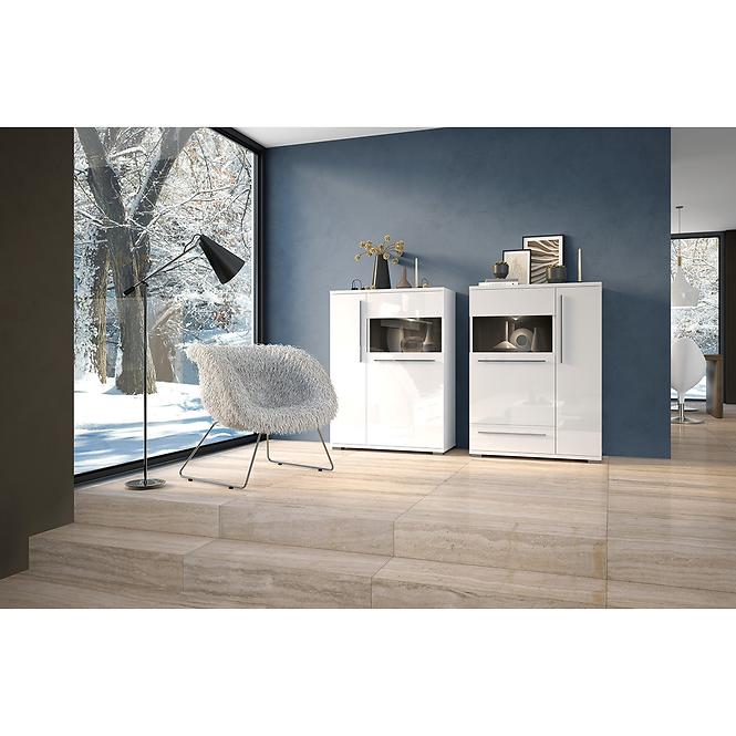 Vitrin Piano V90-2KS/PN-70/KA/70 crystal white,4