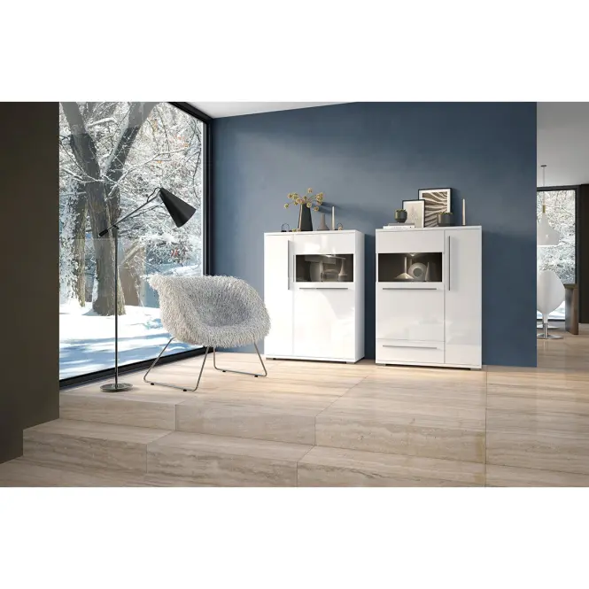 Vitrin Piano V90-2KS/PN-70/KA/70 crystal white,4