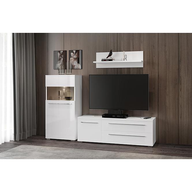 Vitrin Piano V60-1KSV/PN-70/KA/70 crystal white