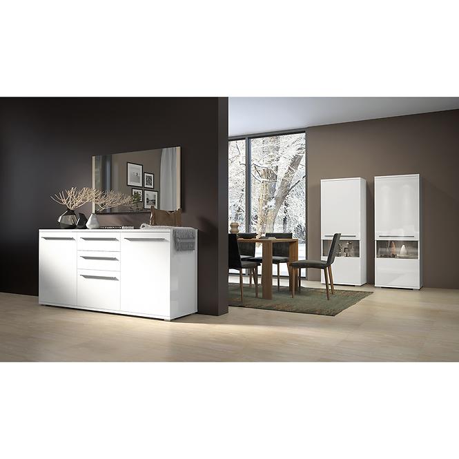 Vitrin Piano V60V-1KS/PN-70/KA/70 crystal white