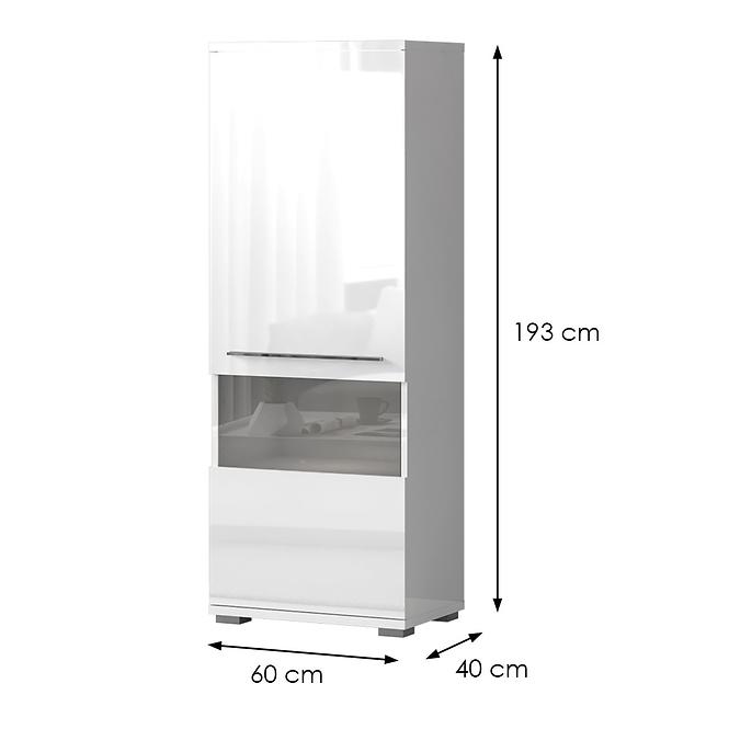 Vitrin Piano V60XV-1KS/PN-70/KA/70 crystal white