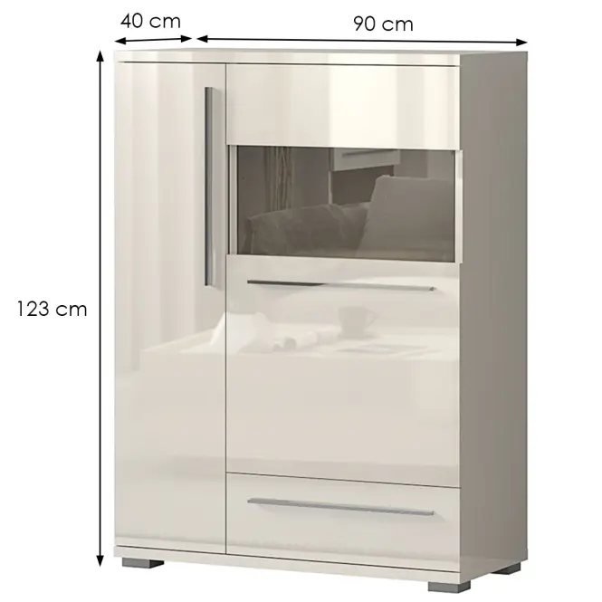 Vitrin Piano V90-2KS1F/PN-71/KA/71 beige,2