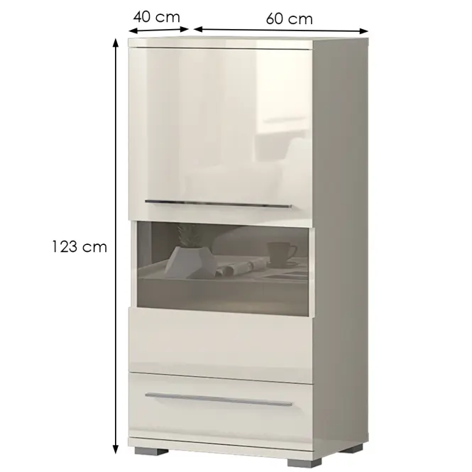 Vitrin Piano V60-1KS1F/PN-71/KA/71 beige,2