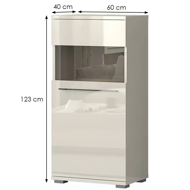 Vitrin Piano V60-1KSV/PN-71/KA/71 beige,2