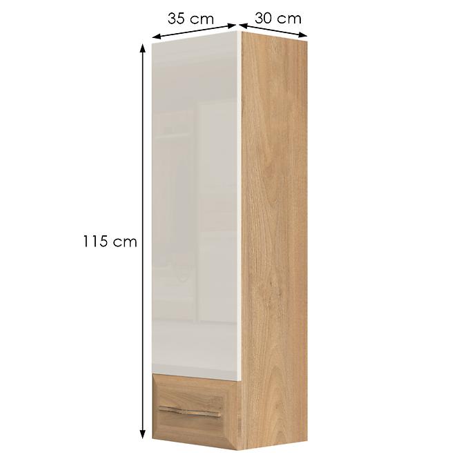 Vitrin Gala VK35-1K/GL pacific walnut/beige