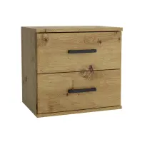 Éjjeliszekrény Goda II 2S artisan + Fekete fogantyú