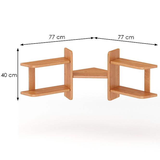 Falipolc fenyő PK131-77x40x77 éger