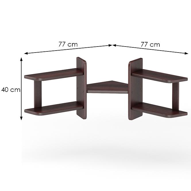 Falipolc fenyő PK131-77x40x77 dió