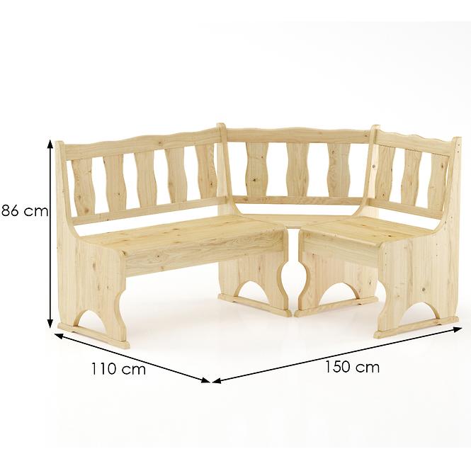 Sarokpad fenyő NR101-150x86x110 természetes