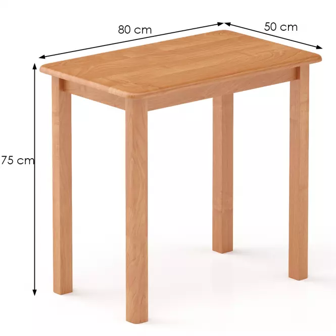 Asztal fenyő ST104-80x75x50 éger