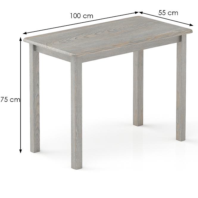 Asztal fenyő ST104-100x75x55 grey