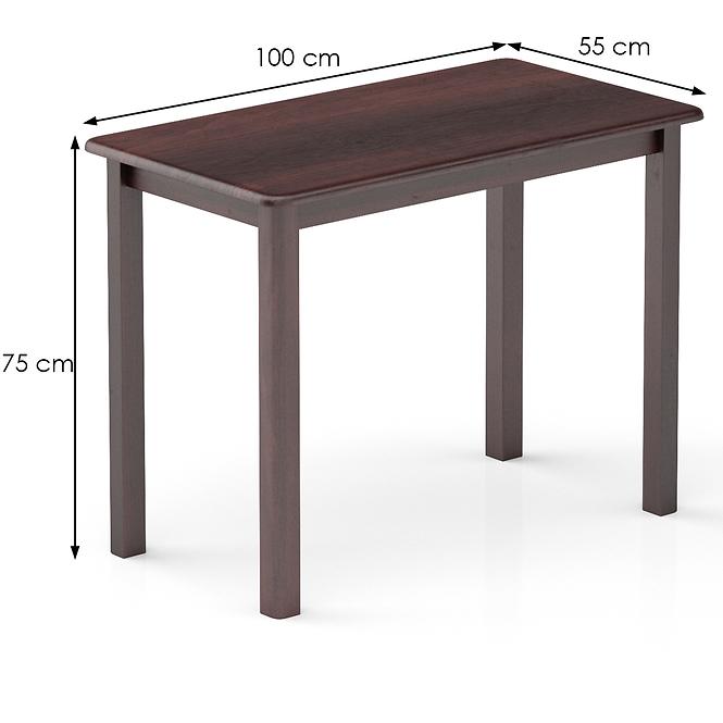 Asztal fenyő ST104-100x75x55 dió