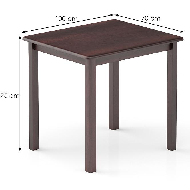 Asztal fenyő ST104-100x75x70 dió