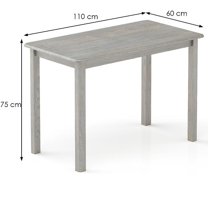 Asztal fenyő ST104-110x75x60 grey