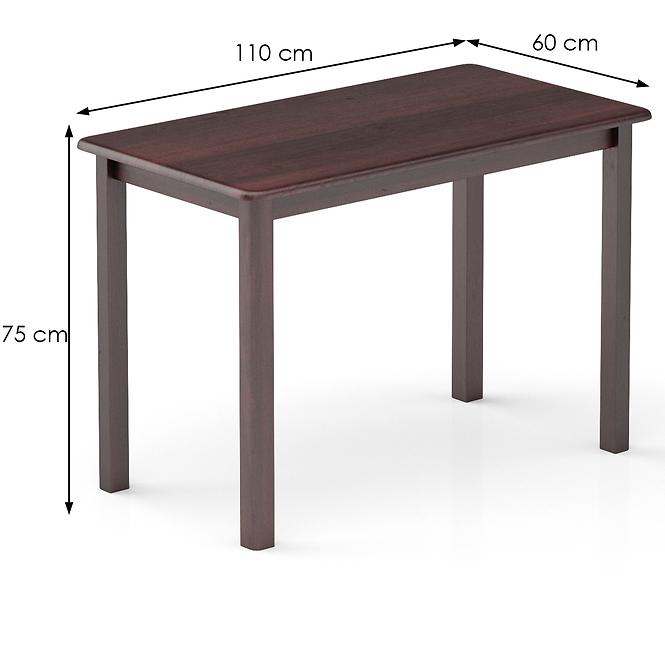 Asztal fenyő ST104-110x75x60 dió