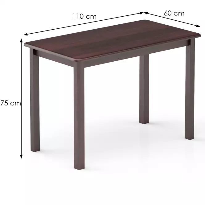 Asztal fenyő ST104-110x75x60 dió,3