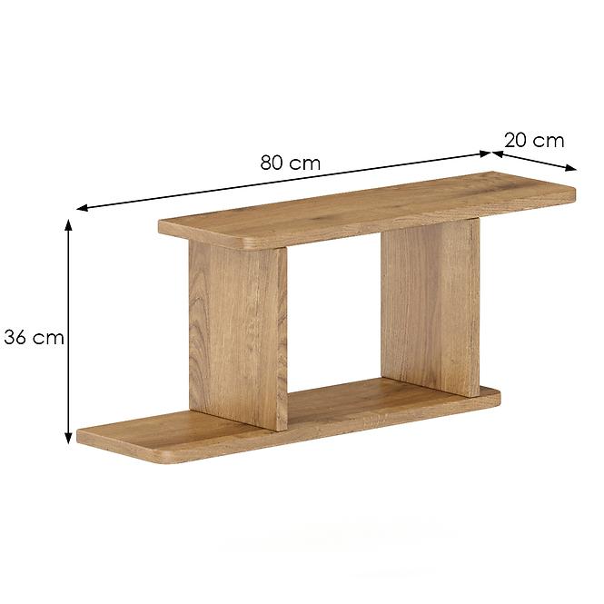 Falipolc fenyő PK106-80x36x20 tölgy