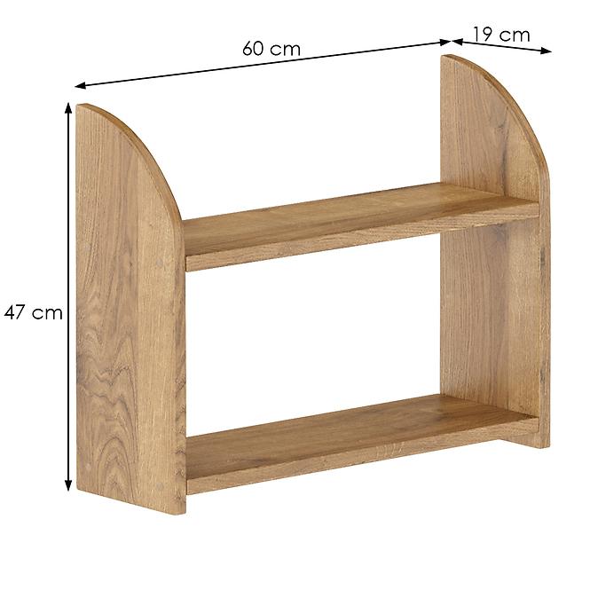 Falipolc fenyő PK109-60x47x19 tölgy