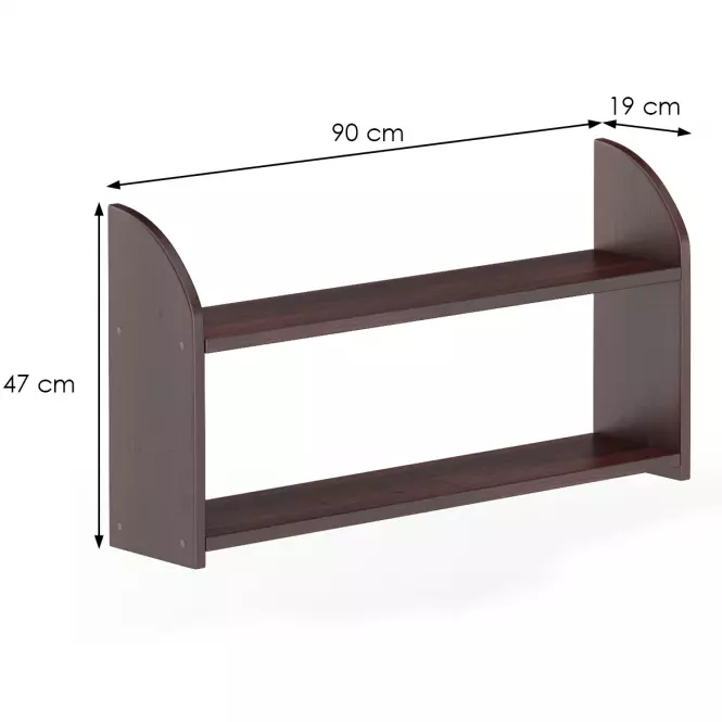 Falipolc fenyő PK110-90x47x19 dió