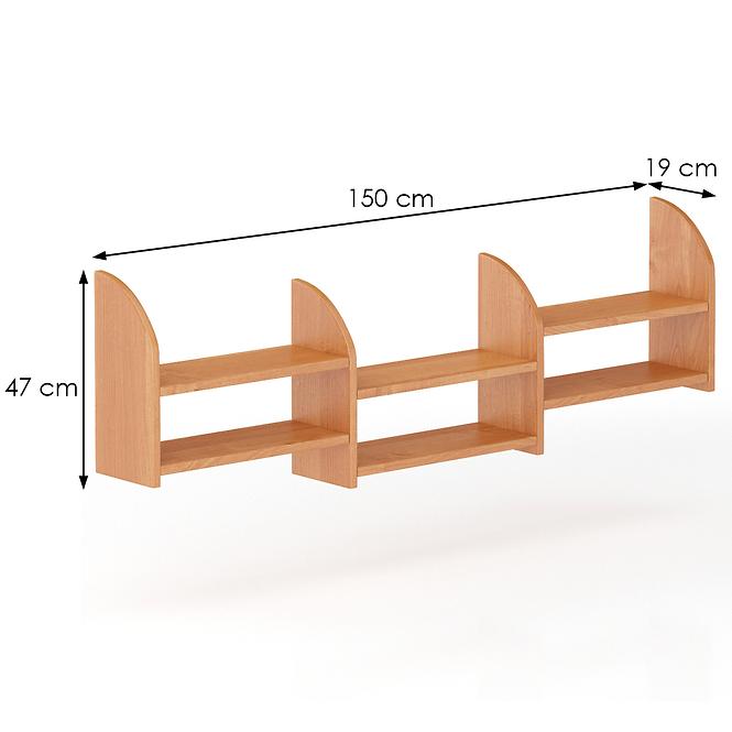 Falipolc fenyő PK101-150x47x19 éger