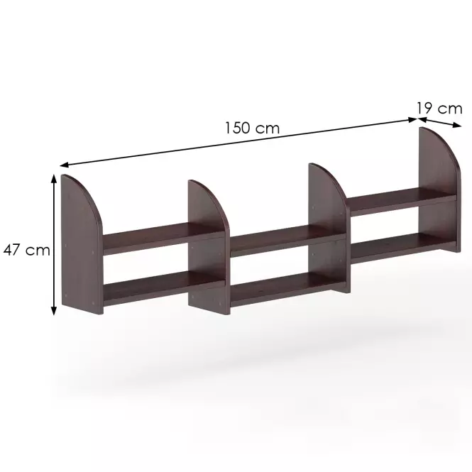 Falipolc fenyő PK101-150x47x19 dió