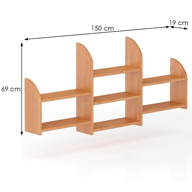Falipolc fenyő PK102-150x69x19 éger,3