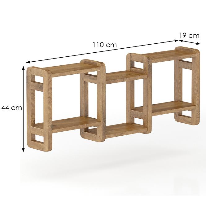 Falipolc fenyő PK103-110x44x19 tölgy