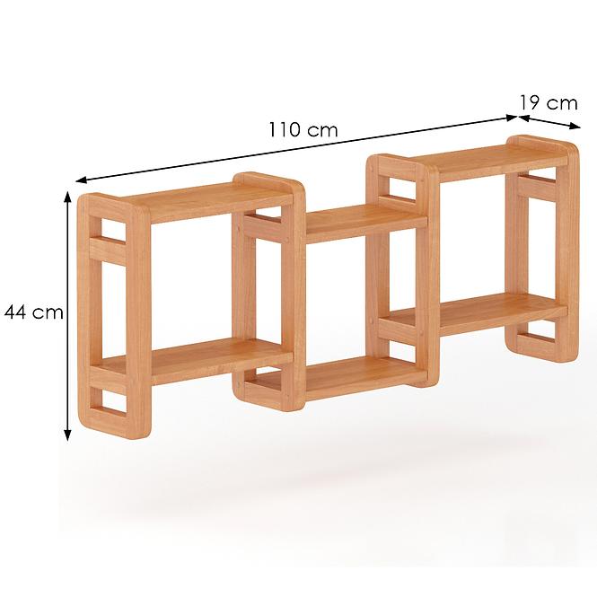 Falipolc fenyő PK103-110x44x19 éger