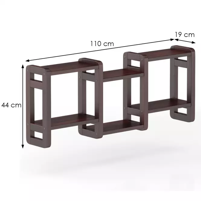 Falipolc fenyő PK103-110x44x19 dió,3