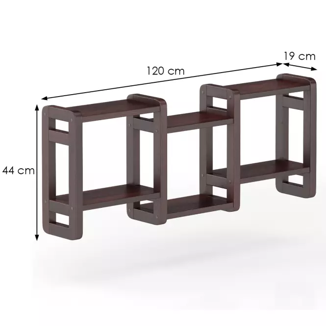 Falipolc fenyő PK103-120x44x19 dió,3