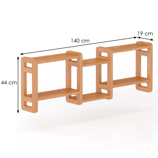 Falipolc fenyő PK103-140x44x19 éger,3