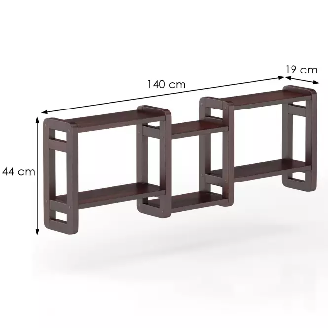 Falipolc fenyő PK103-140x44x19 dió