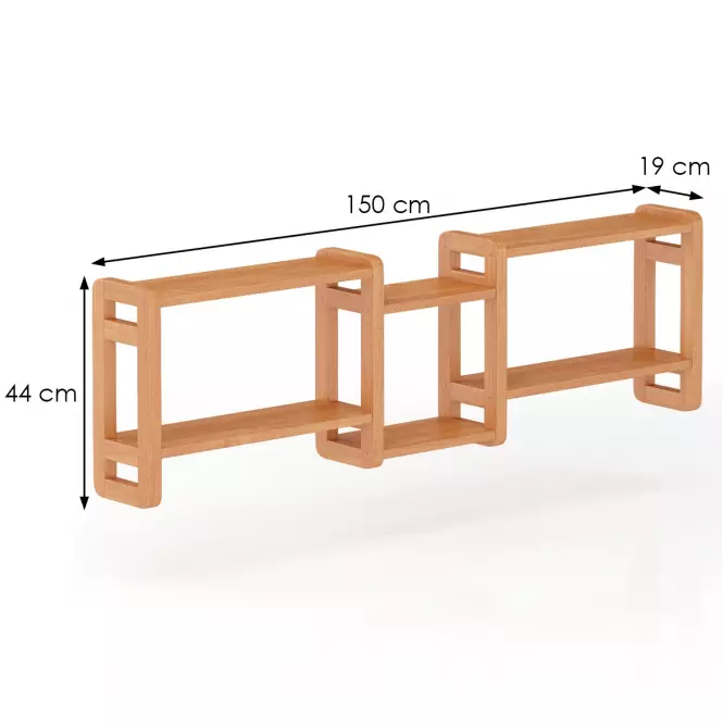 Falipolc fenyő PK103-150x44x19 éger