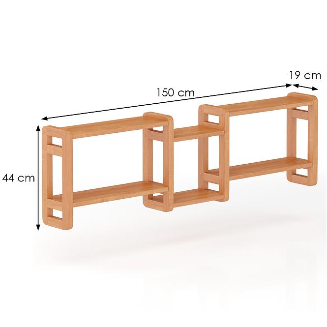 Falipolc fenyő PK103-150x44x19 éger