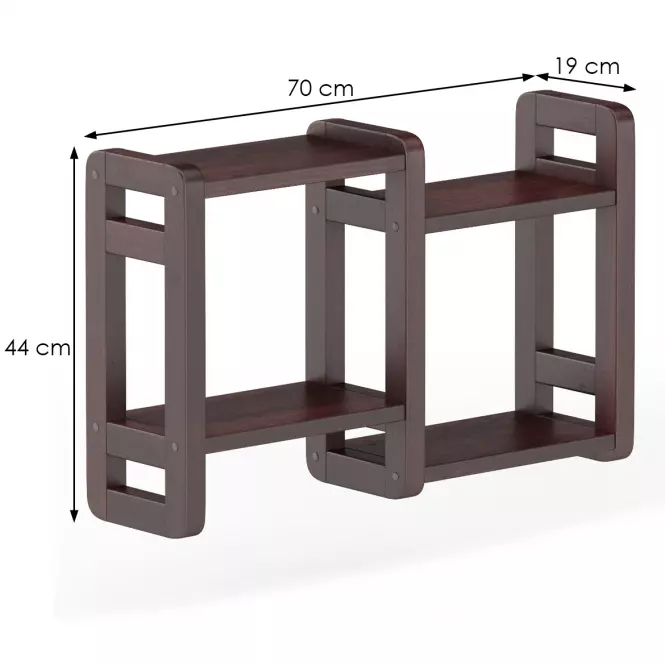 Falipolc fenyő PK104-70x44x19 dió