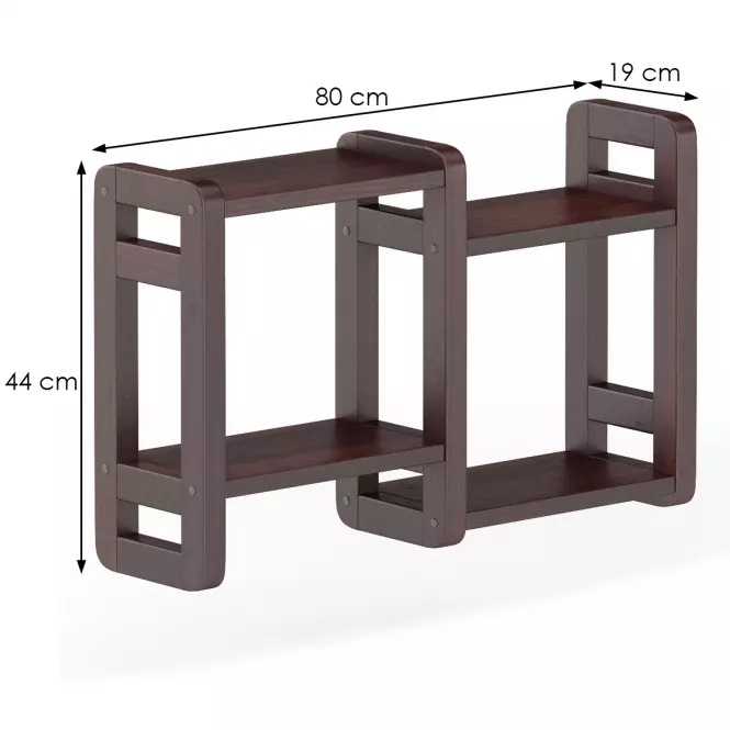 Falipolc fenyő PK104-80x44x19 dió
