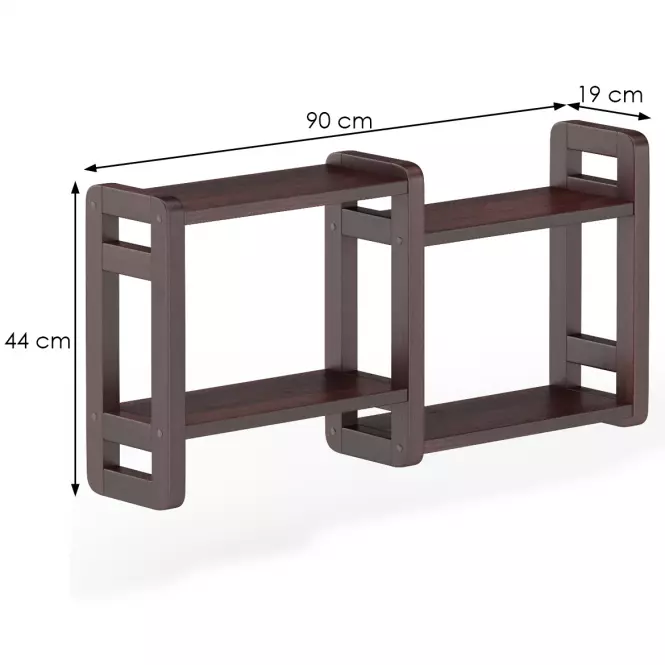 Falipolc fenyő PK104-90x44x19 dió,3