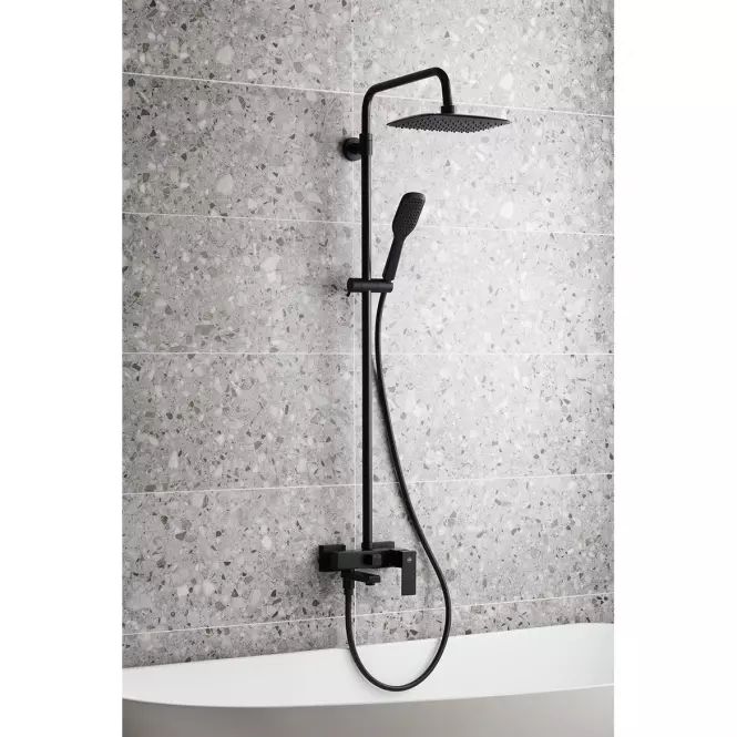 Zuhanykészlet Logon Black esőztetővel,3