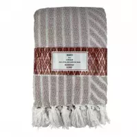 Boho takaró 130x160 világosszürke Merkury Home