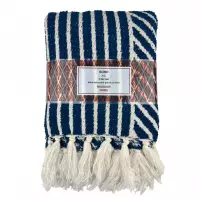Boho takaró 130x160 indigó Merkury Home