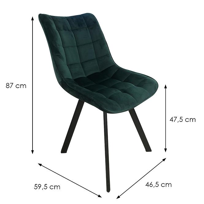 W132 szék zöld fekete lábak