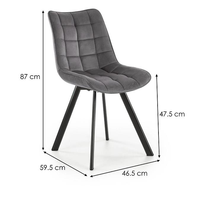 Szürke szék W132 fekete lábak