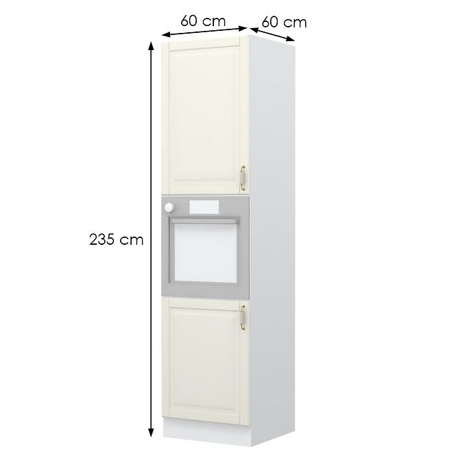 Konyhaszekrény Evergreen K23-60-2KR/4 ivorymat